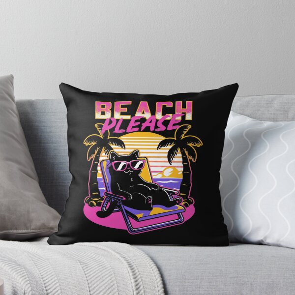 Item preview, Vaporwave Summer Cat - Sunset Beach Pet designed and sold by Studio Mootant.