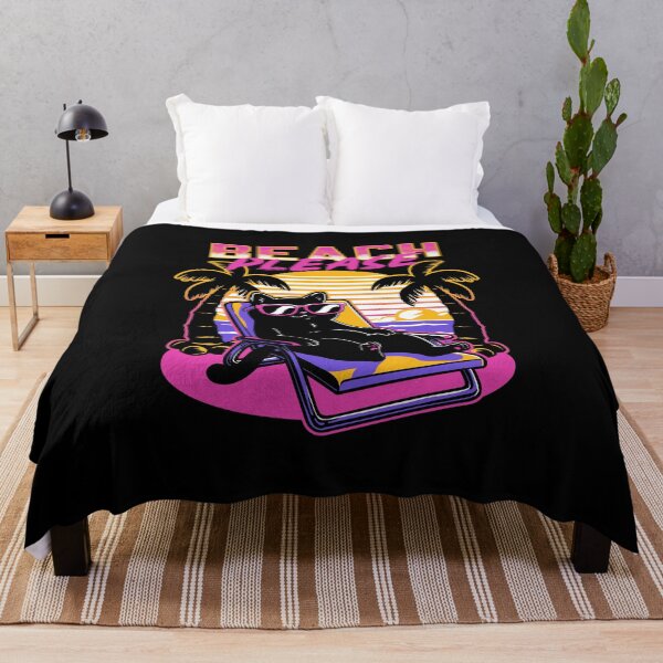 Item preview, Vaporwave Summer Cat - Sunset Beach Pet designed and sold by Studio Mootant.