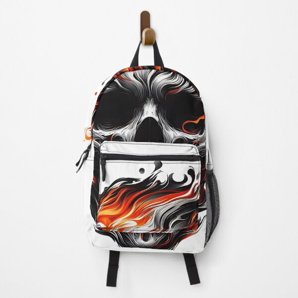 Item preview, Skull in flames designed and sold by LvlUpPrints.
