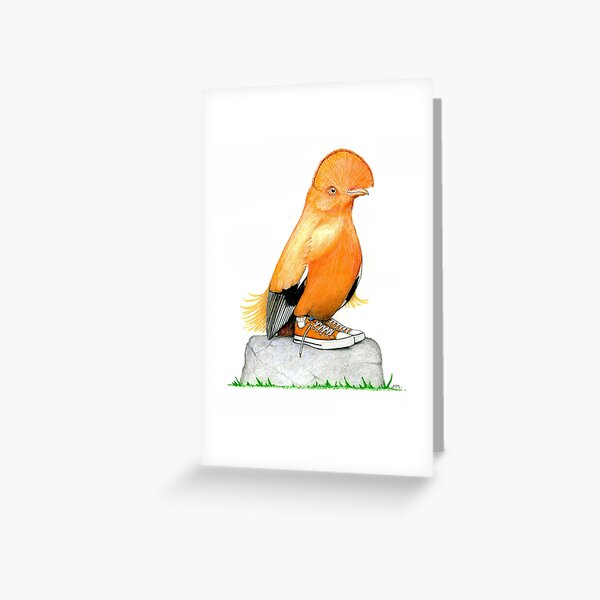Item preview, Cock of the Rock on a Rock in Low Tops designed and sold by JimsBirds.