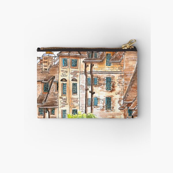 Item preview, Watercolor Old Townscape - Vintage Art Print designed and sold by lloreleya.