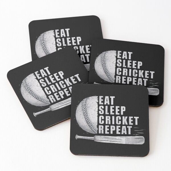 Item preview, Eat Sleep Cricket Repeat - Cricket Lover T20 WC designed and sold by MAPDDesigns.