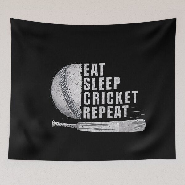 Item preview, Eat Sleep Cricket Repeat - Cricket Lover T20 WC designed and sold by MAPDDesigns.