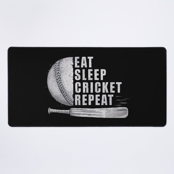 Item preview, Eat Sleep Cricket Repeat - Cricket Lover T20 WC designed and sold by MAPDDesigns.