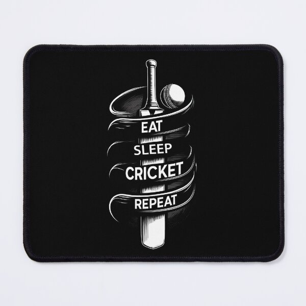 Item preview, Eat Sleep Cricket Repeat - Cricket Lover T20 WC designed and sold by MAPDDesigns.