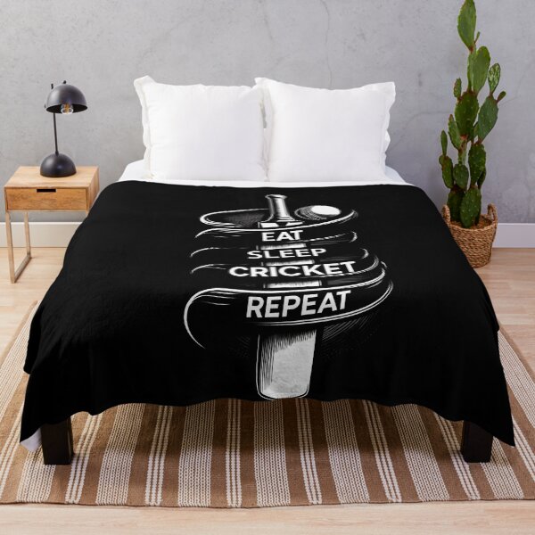 Item preview, Eat Sleep Cricket Repeat - Cricket Lover T20 WC designed and sold by MAPDDesigns.