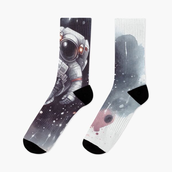 Item preview, Astronaut Drifting Through the Cosmic Watercolour Nebula designed and sold by ArtComixHaven.