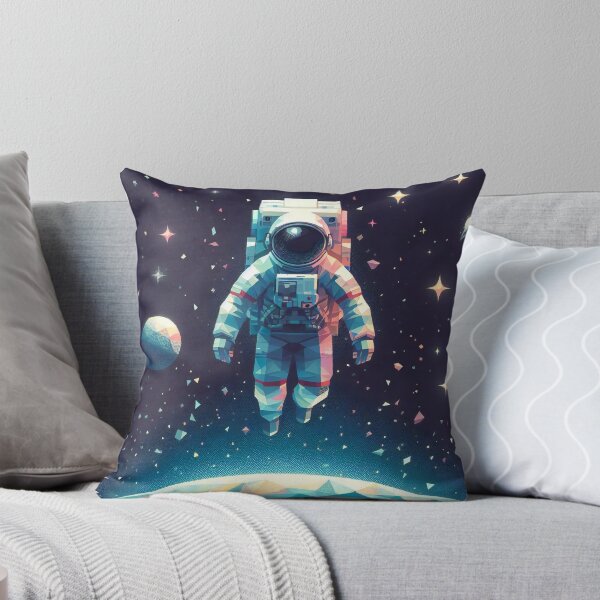 Item preview, Astronaut Floating Above Geometric Planet in Starlit Galaxy designed and sold by ArtComixHaven.