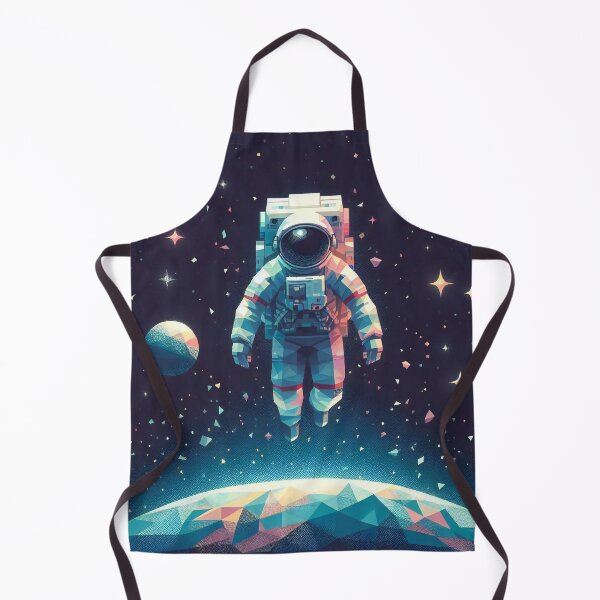 Item preview, Astronaut Floating Above Geometric Planet in Starlit Galaxy designed and sold by ArtComixHaven.