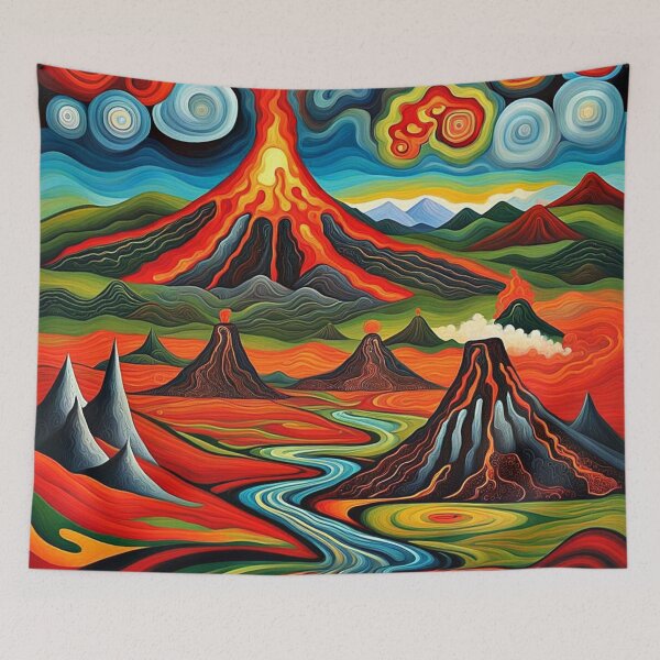 Item preview, The Volcanic Landscape 3 designed and sold by George Hutton Hunter.
