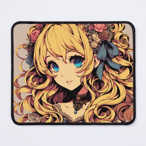 Item preview, Blonde Girl in Anime Style - Art Print designed and sold by lloreleya.
