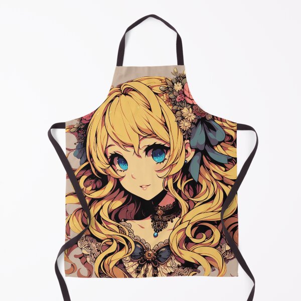 Item preview, Blonde Girl in Anime Style - Art Print designed and sold by lloreleya.