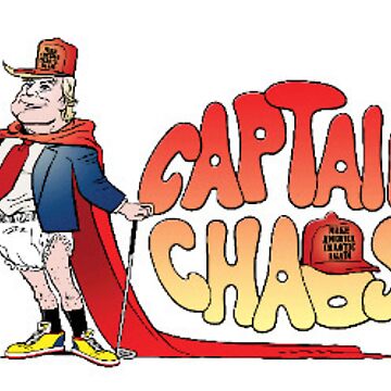 Donald Trump as the Captain of Chaos Cartoon" Sticker for Sale by saveourrepublic | Redbubble