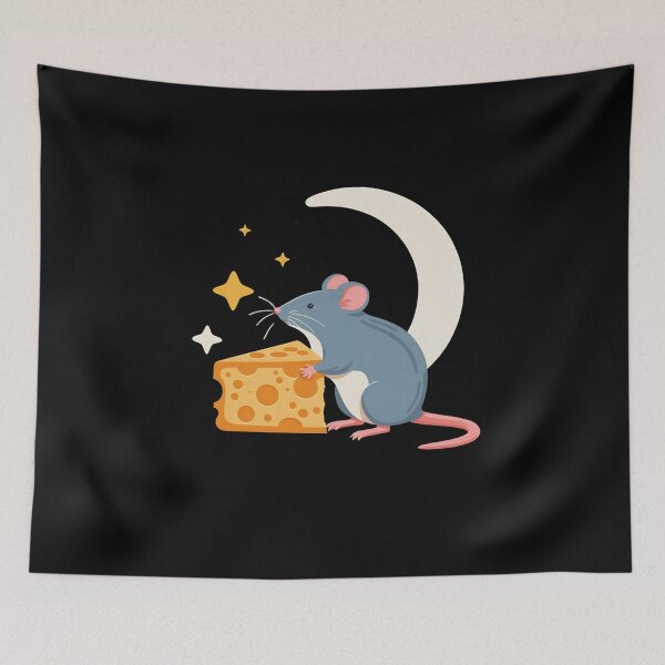 Item preview, Mouse eating a block of cheese designed and sold by LeftImpressed.