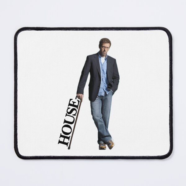Item preview, House MD leaning with cane “HOUSE” text designed and sold by adosknad1.