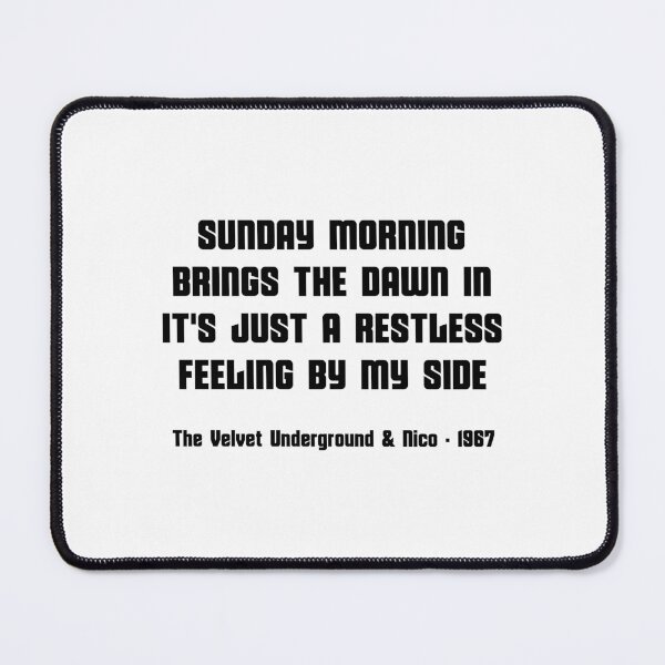 Artikelvorschau, Sunday Morning Velvet Underground entworfen und verkauft von nessismore.