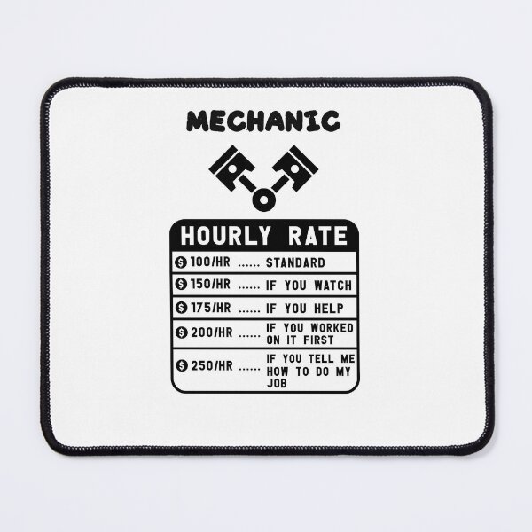 Item preview, mechanic hourly rate t-shirt designed and sold by LensherArt.