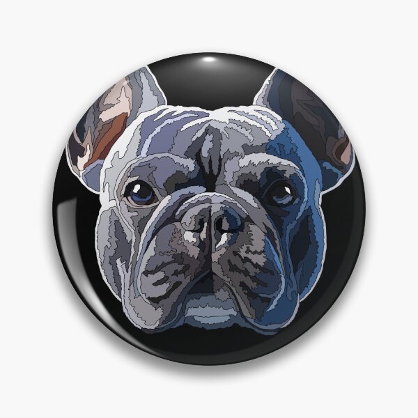 Item preview, Blue French Bulldog Head designed and sold by Just-Arts-4U.