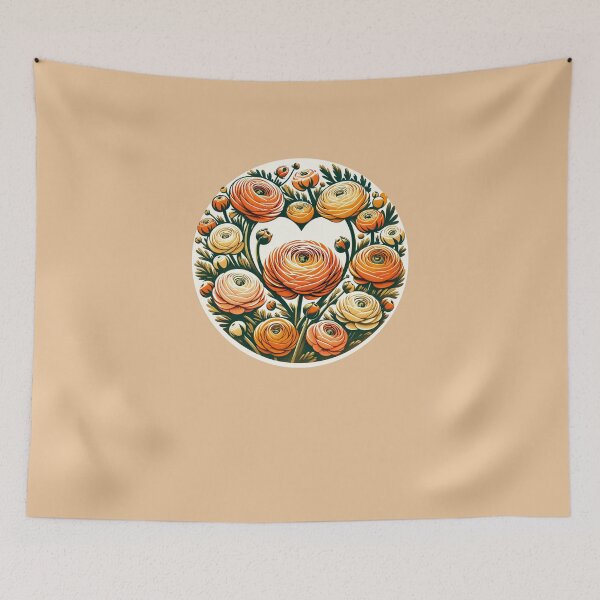 Item preview, Ranunculus Pink Flowers  designed and sold by FrictionMaxxing.