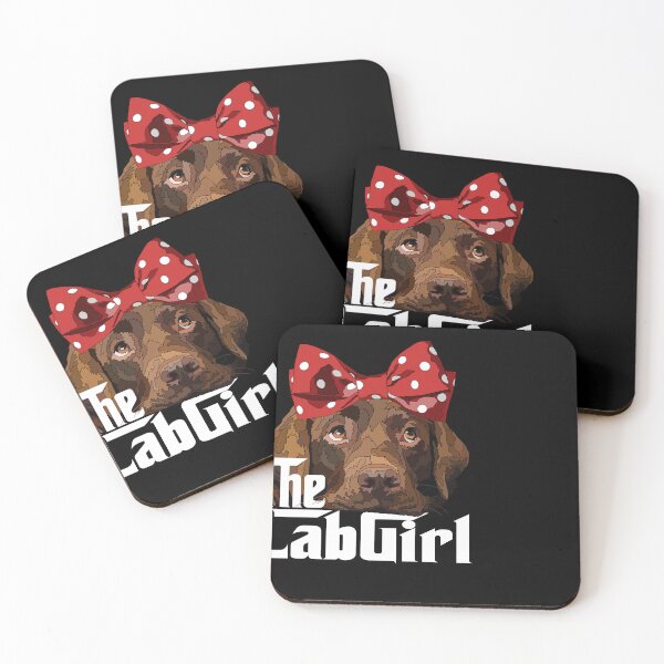 Item preview, Chocolate Labrador With Bow designed and sold by Just-Arts-4U.