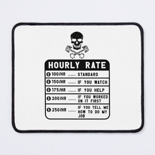 Item preview, mechanic hourly rate t-shirt designed and sold by LensherArt.
