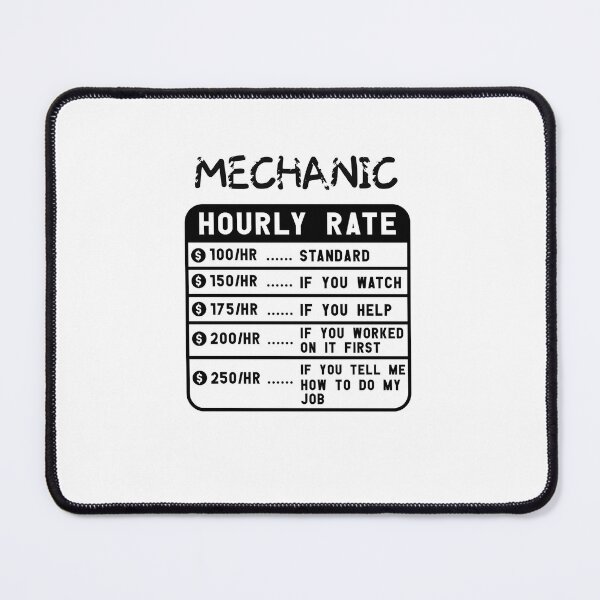Item preview, mechanic hourly rate t-shirt designed and sold by LensherArt.