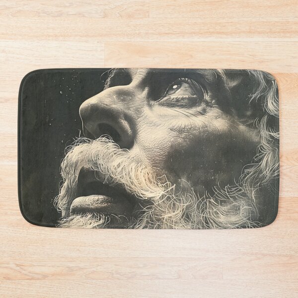 Item preview, Black and White Shaded Drawing of Old Man  designed and sold by HollywoodInked.