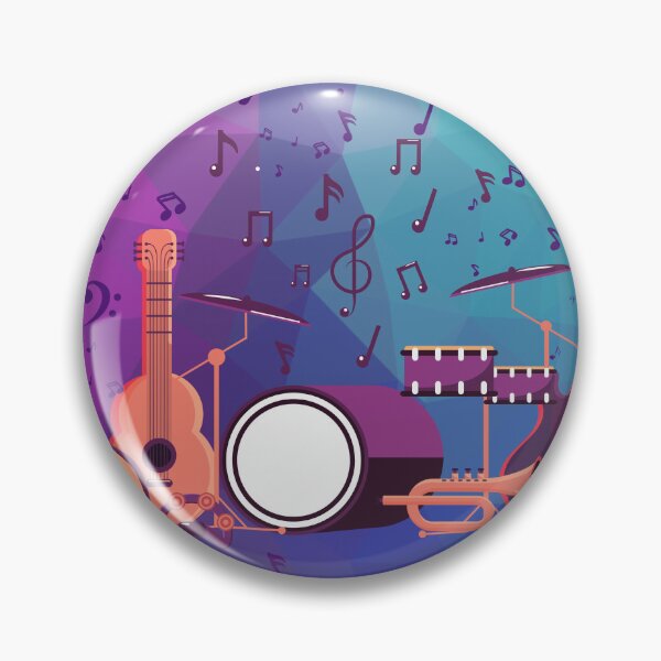 Item preview, Music Everywhere On A Purple Bandstand designed and sold by BrightrDayMusicArt.