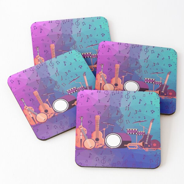 Item preview, Music Everywhere On A Purple Bandstand designed and sold by BrightrDayMusicArt.