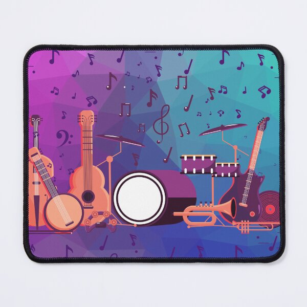Item preview, Music Everywhere On A Purple Bandstand designed and sold by BrightrDayMusicArt.