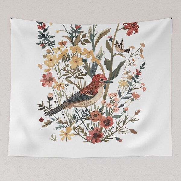 Item preview, Bird with flowers  designed and sold by carloswiden.