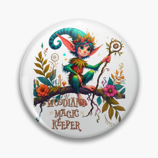 Item preview, Woodland Magic Keeper - Elf Cartoon designed and sold by Second Draft Visuals.