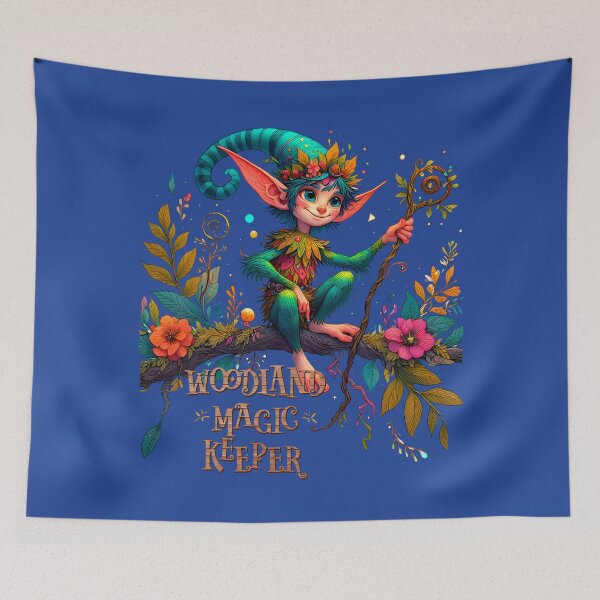 Item preview, Woodland Magic Keeper - Elf Cartoon designed and sold by Second Draft Visuals.