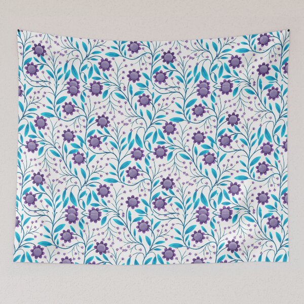 Item preview, Purple & Blue Trailing Vines designed and sold by SheilaMcDowell Design.