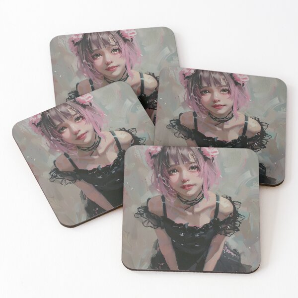Item preview, Anime Girl In Black Dress - smiling designed and sold by sakurashorty.