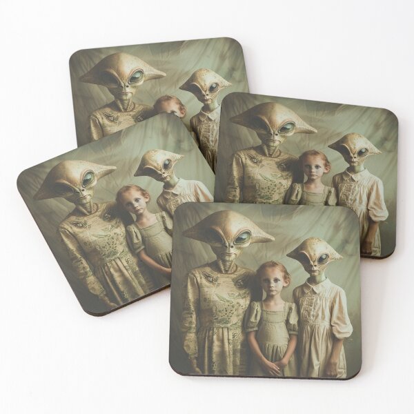 Item preview, Vintage Alien Family Portrait designed and sold by HollywoodInked.