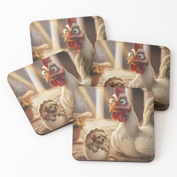 Item preview, Surprised rooster. When you find it in the egg. Dog. designed and sold by MyHappyArtShop.