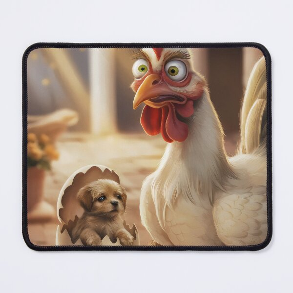 Item preview, Surprised rooster. When you find it in the egg. Dog. designed and sold by MyHappyArtShop.