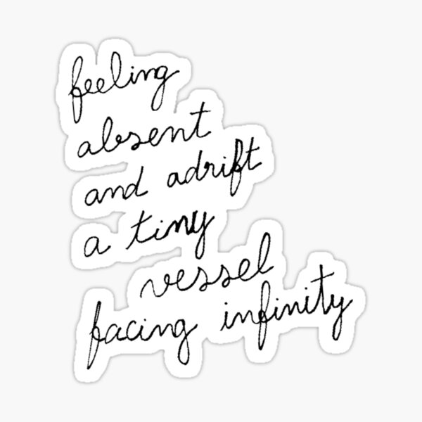 Item preview, Feeling absent and adrift original poetry illustration designed and sold by Oqueartecura.
