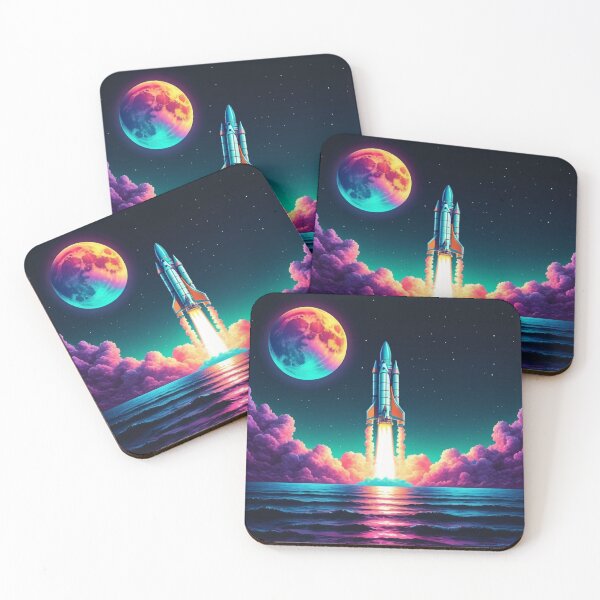 Item preview, Neon Night Launch - Space Lovers designed and sold by eXtraHumans.