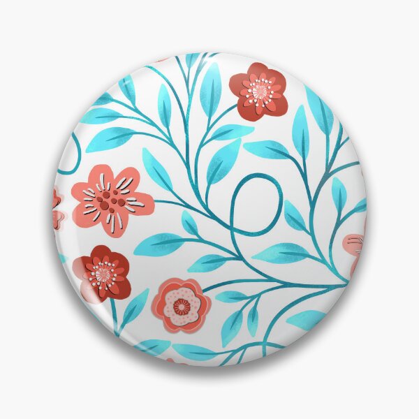 Artikelvorschau, Ich liebe die orangefarbenen und blaugrünen Blumen entworfen und verkauft von Sheila McDowell Design.