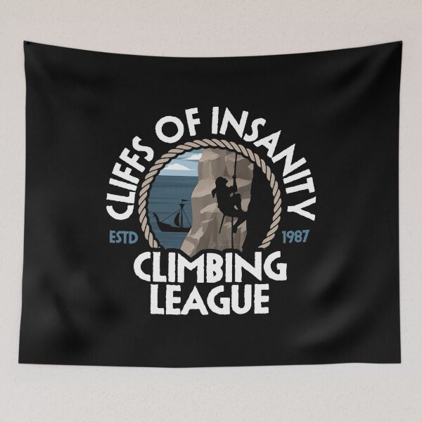 Item preview, Cliffs of Insanity Climbing League designed and sold by ninthstreet.