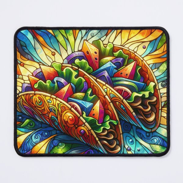 Item preview, Stained Glass Tacos designed and sold by foilhat.
