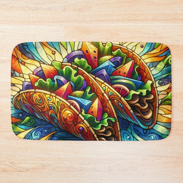 Item preview, Stained Glass Tacos designed and sold by foilhat.