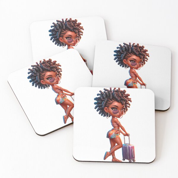 Item preview, Swimwear Chibi Doll, Travel Girl, Summer Chibi Doll, Summer Chibi Girl, Beach Chibi, Swimsuit Chibi, Afro Chibi. designed and sold by gabrielakrall.