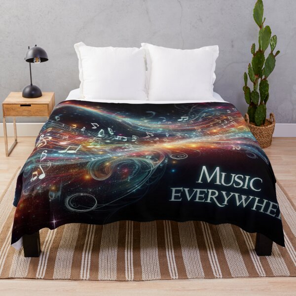 Artikelvorschau, Musik überall in der kosmischen Sphäre KI generiert entworfen und verkauft von BrightrDayMusicArt.