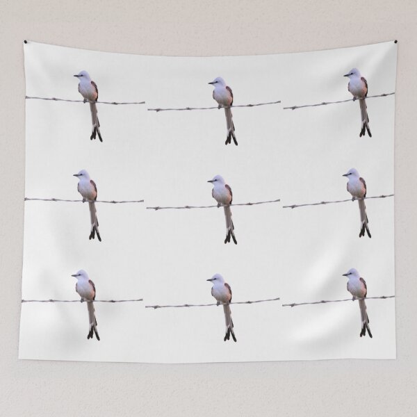 Item preview, Scissor-tailed Flycatcher on barbed wire designed and sold by hannaHKyong.