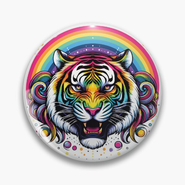 Item preview, Colorful Rainbow Tiger Face  designed and sold by NawalMagdy.