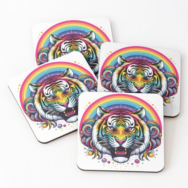 Item preview, Colorful Rainbow Tiger Face  designed and sold by NawalMagdy.