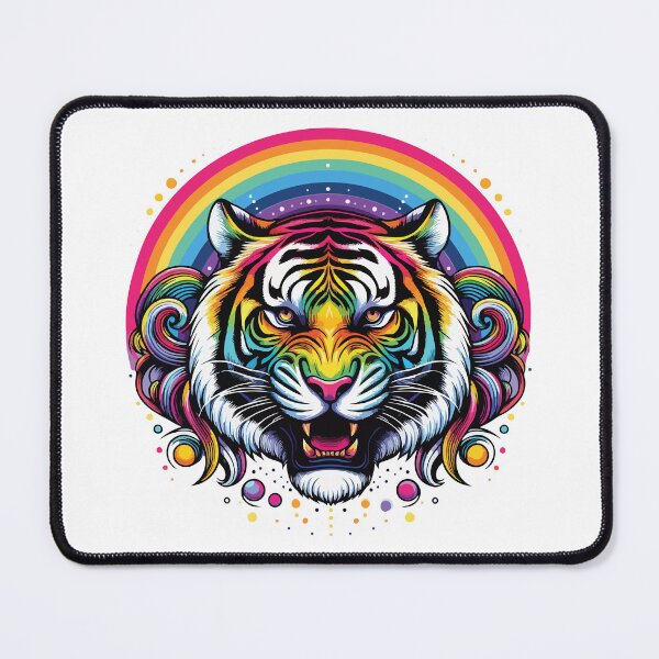 Item preview, Colorful Rainbow Tiger Face  designed and sold by NawalMagdy.